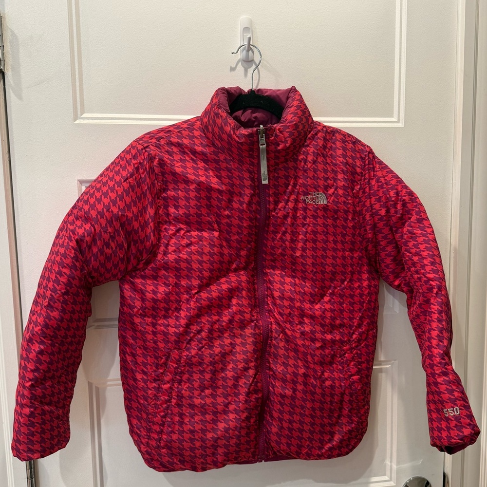 THE NORTH FACE- girls reversible 550 Puffer Jacket. Size Girls XL